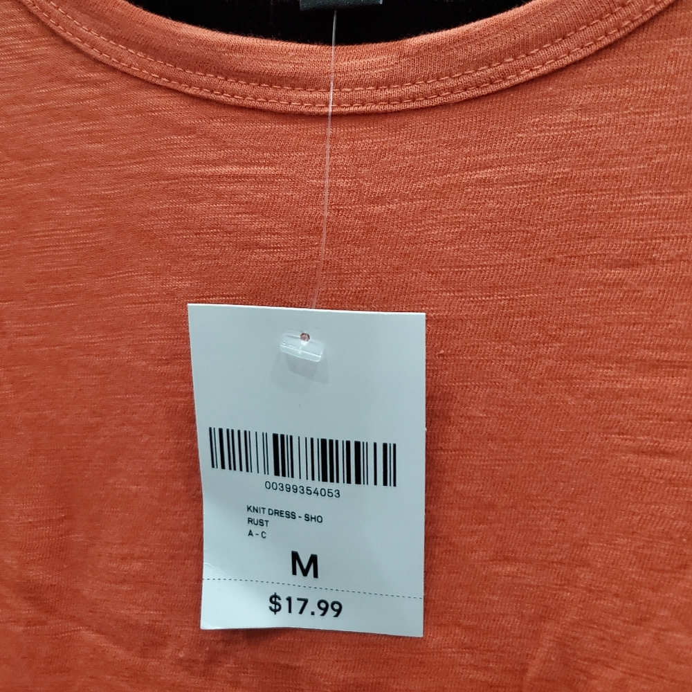 🔥NWT Forever 21 Ruffled Tank Skater Dress Rust - Picture 3 of 7